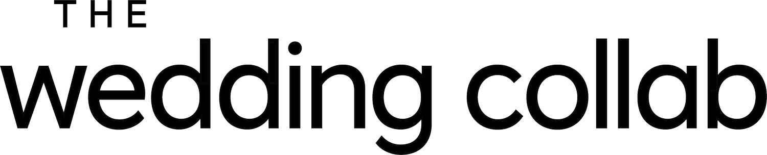 Logo with the text 'The Wedding Collaboratory' in black, stylized font.