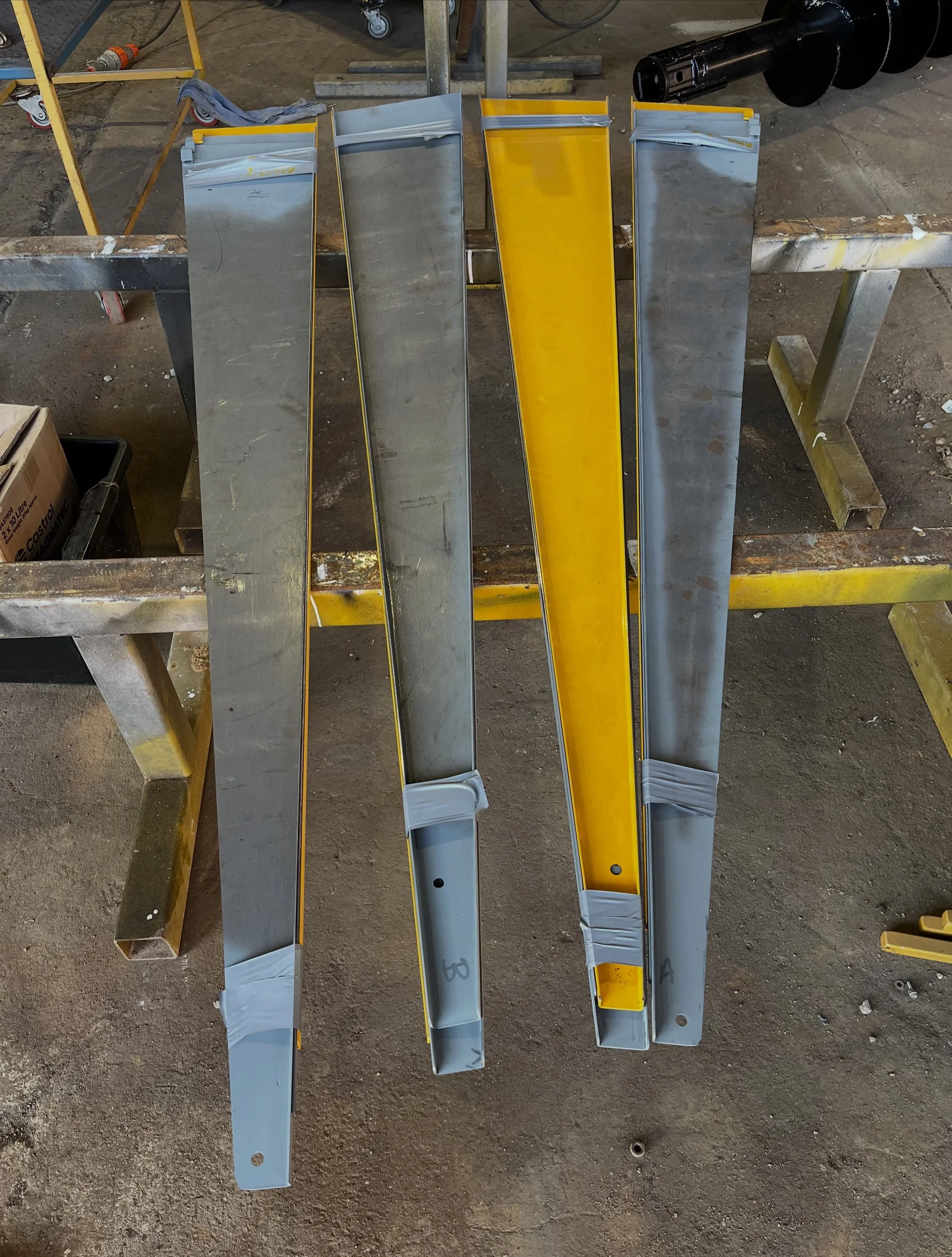 Another custom solution completed by the WFE team.

These custom cut and folded components were manufactured for a customer to help eliminate a ramp pinch point, improving both safety and functionality. Designed to suit the application perfectly, thi