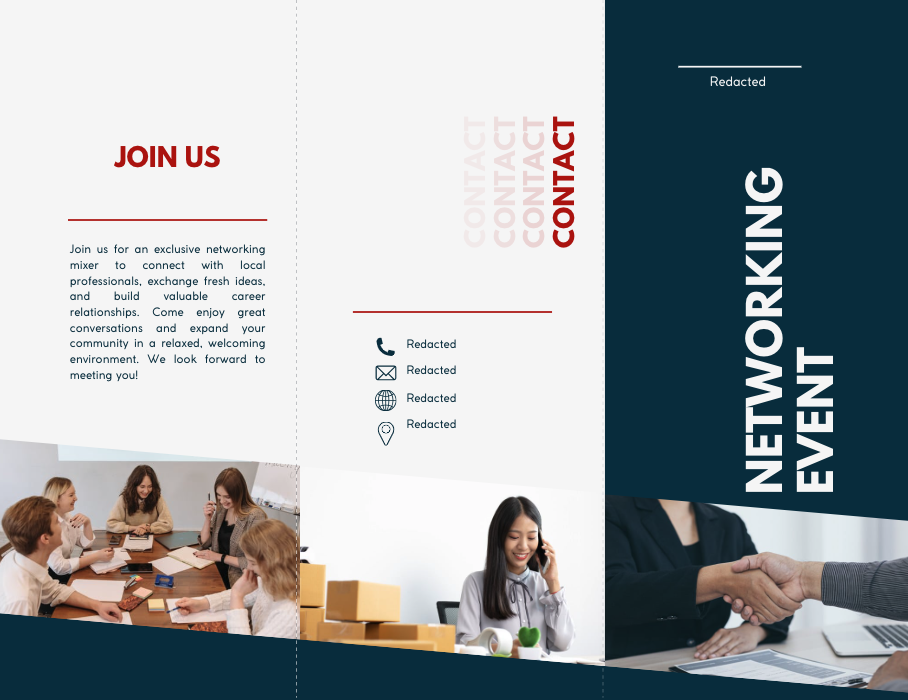 Designed for a networking event