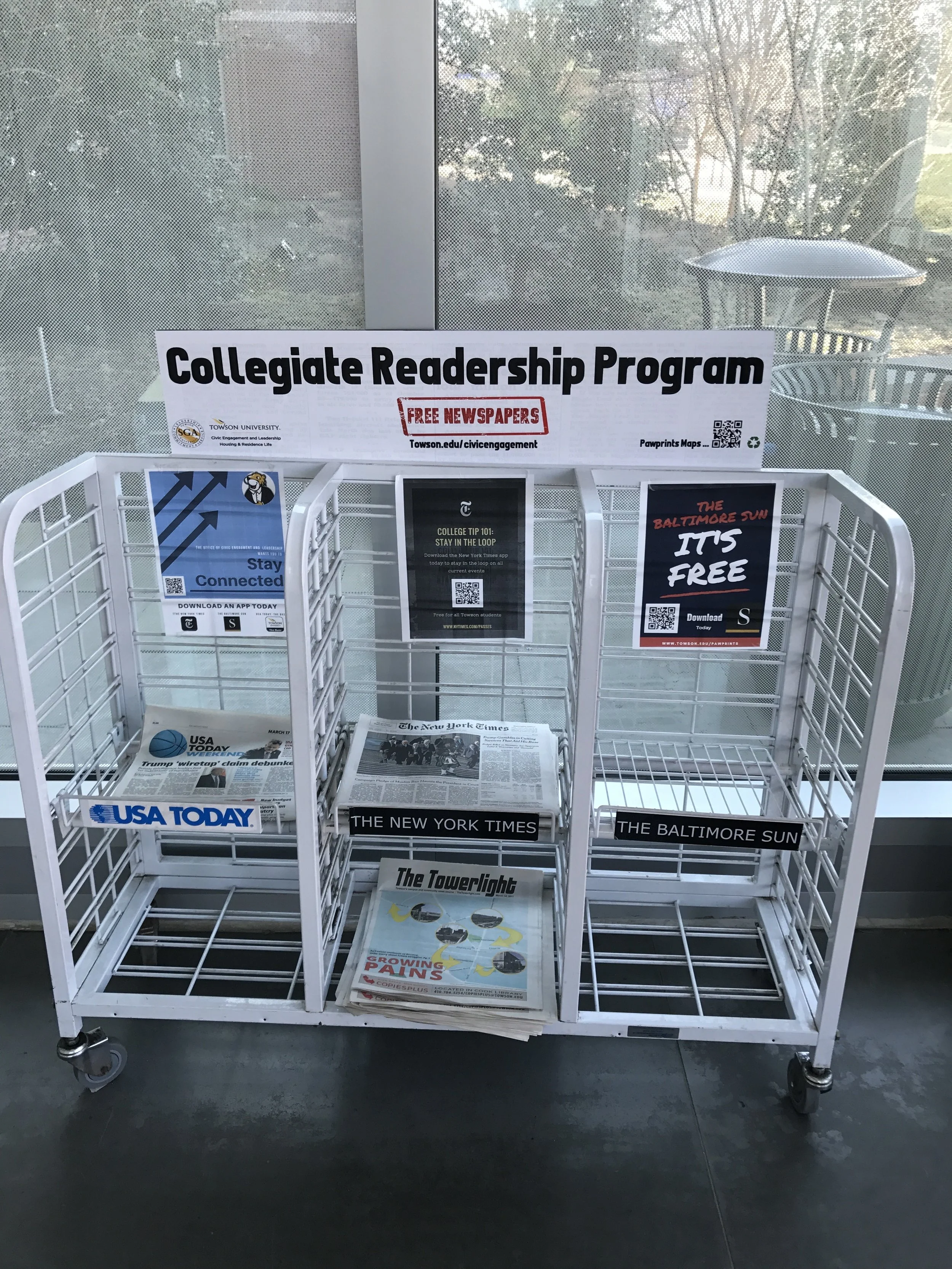 Designed flyers posted around Towson University 