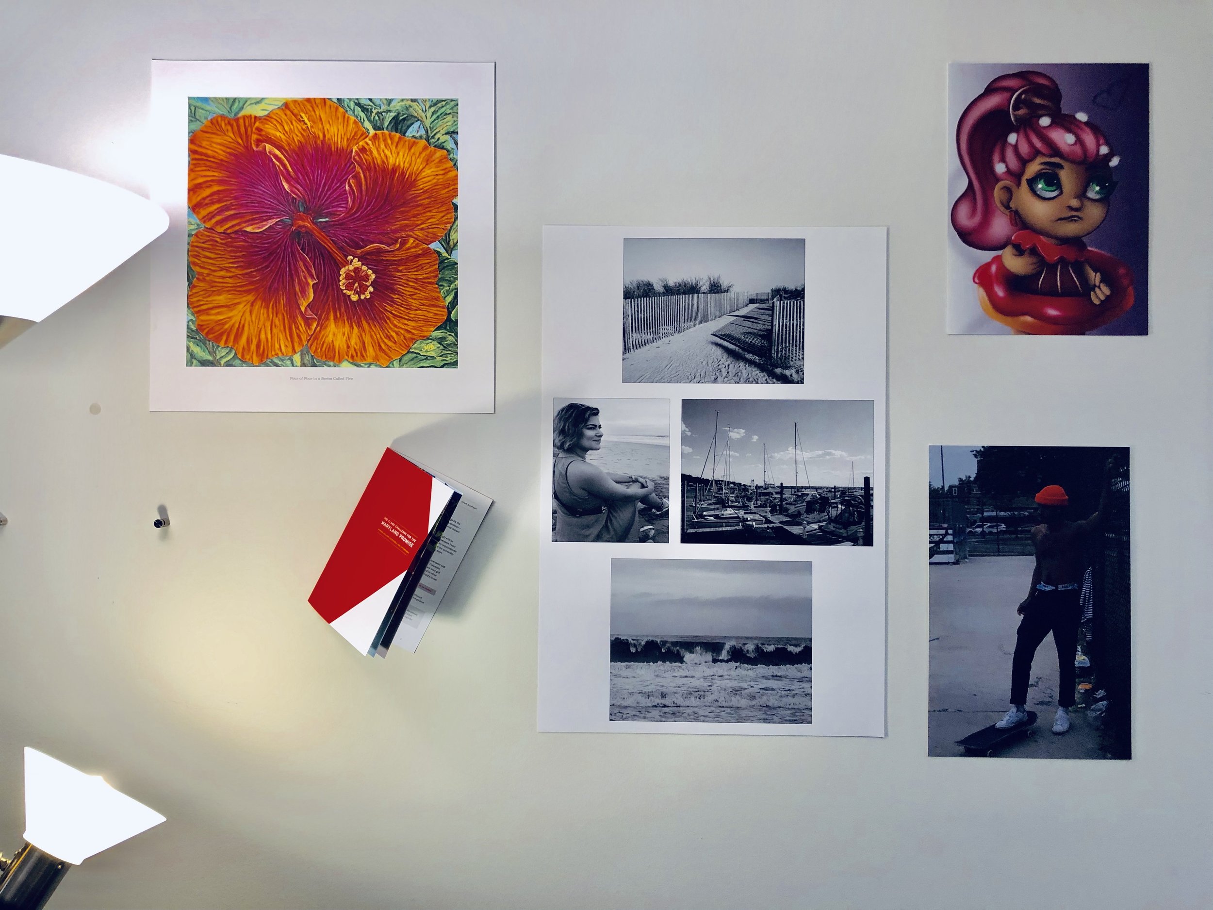Photos and art printed