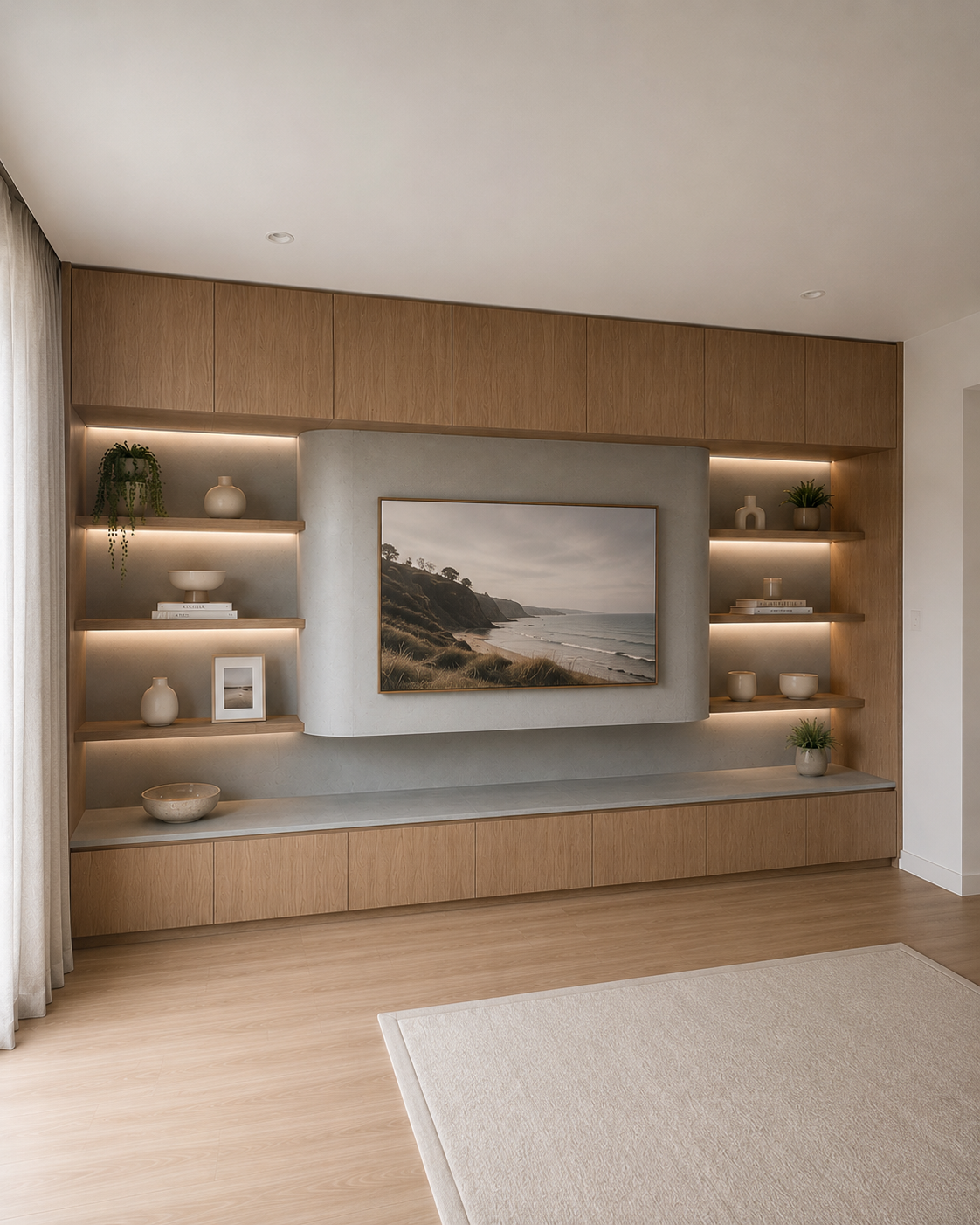 Custom living room renovation by Oxbuilt Projects Melbourne