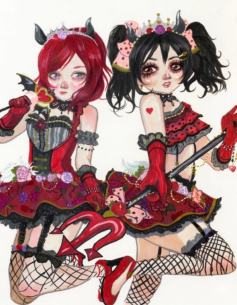 Little Devil
Colored pencil and marker on paper