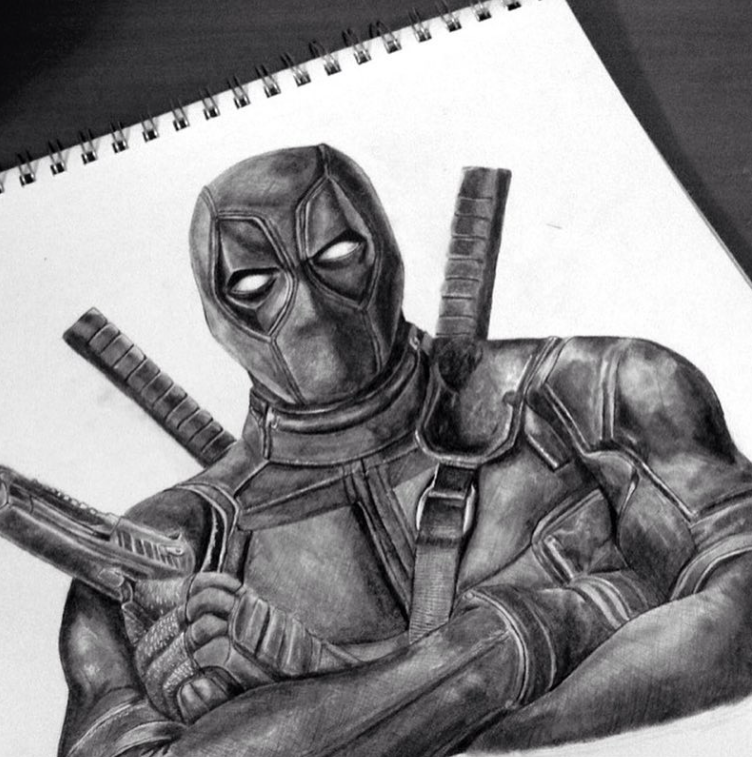Deadpool 
Graphite on Paper