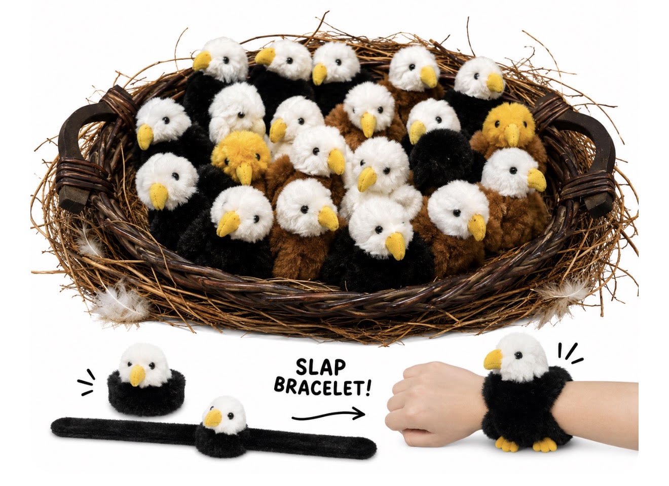 Eagle Plushie Slap Bracelet