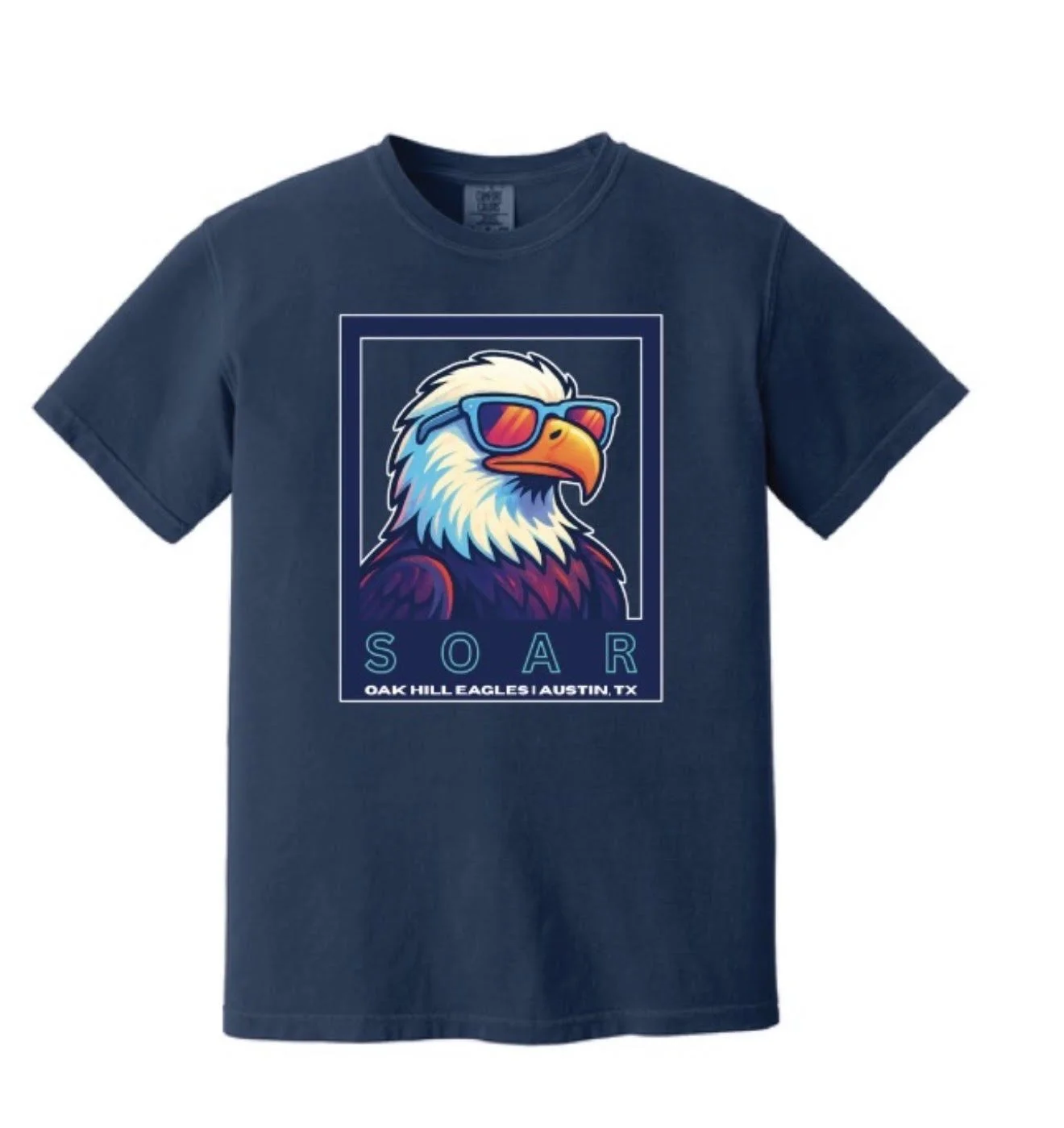 Adult Eagle Soar Cotton T-shirt in Navy