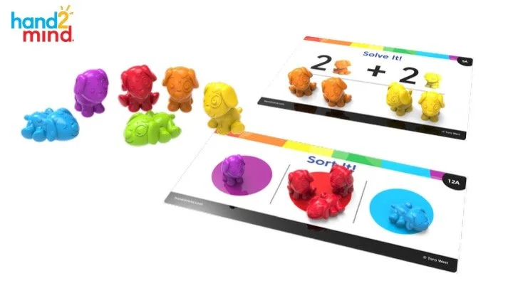 These pups were so fun to model in Rhino.  I added multiple poses for the child to engage with and leave room for open ended story telling in this counting product.