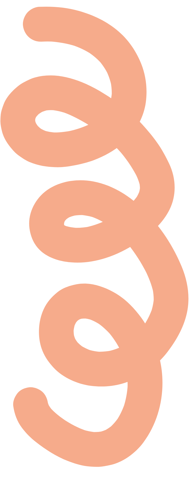 Colorful stylized text 'Ego' written vertically in peach color on a black background.