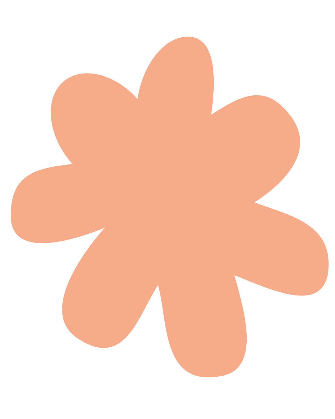 A cartoonish, pink flower with rounded petals against a black background.