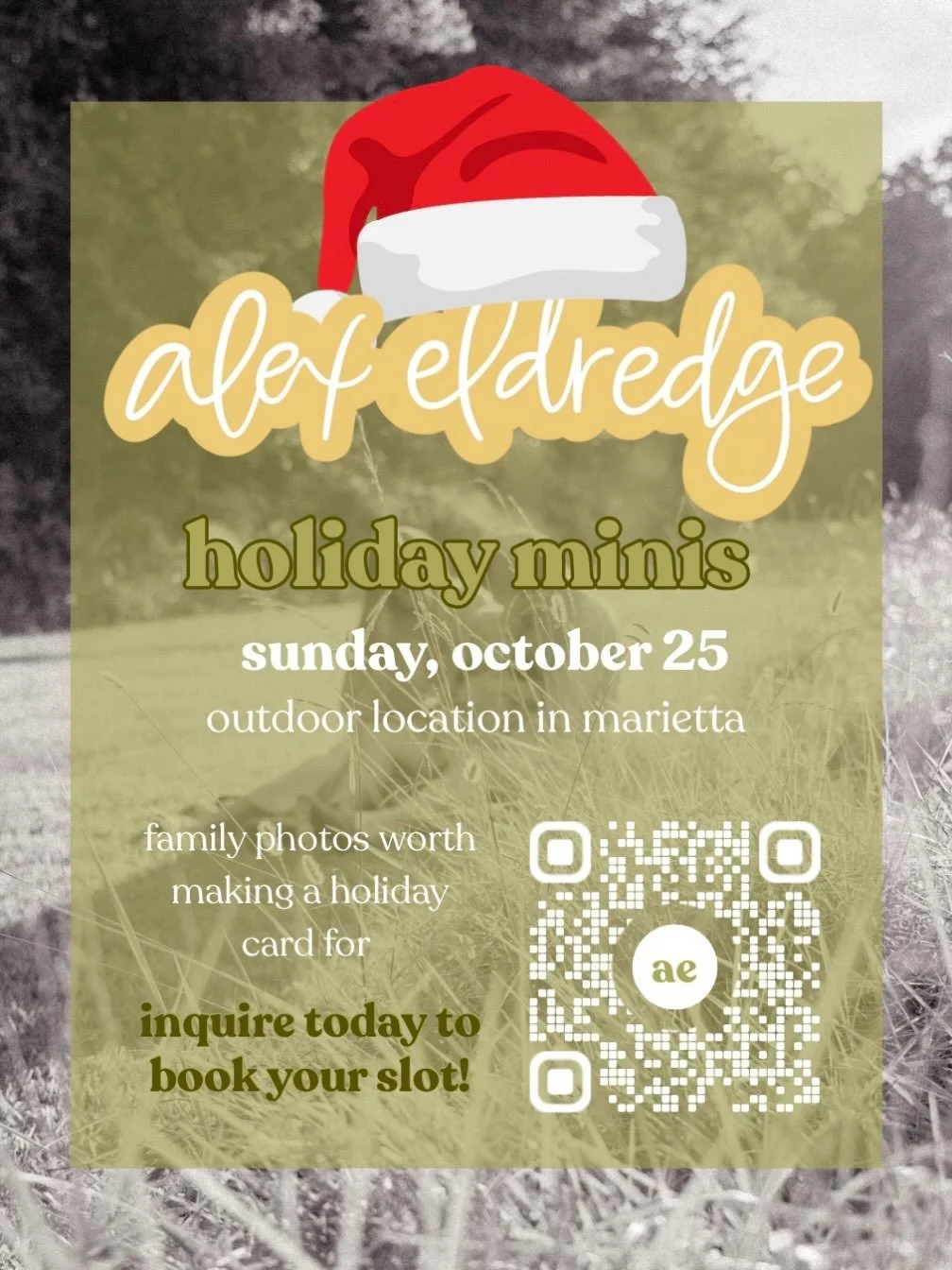 it&rsquo;s still 700&deg; outside, but let me be the one to remind you that fall will have completely engulfed us and you&rsquo;ll be wondering how on earth the season flew by so quickly. take something off your plate &amp; book your holiday mini ses