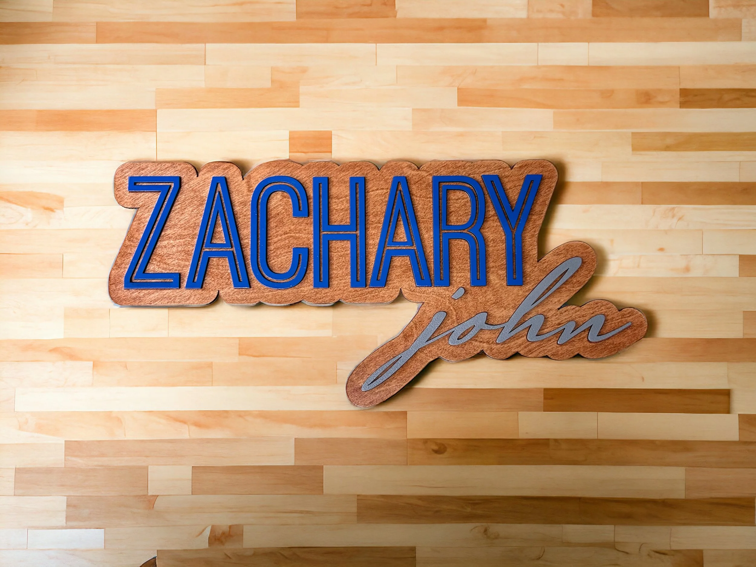 Wooden name sign for a child's room
