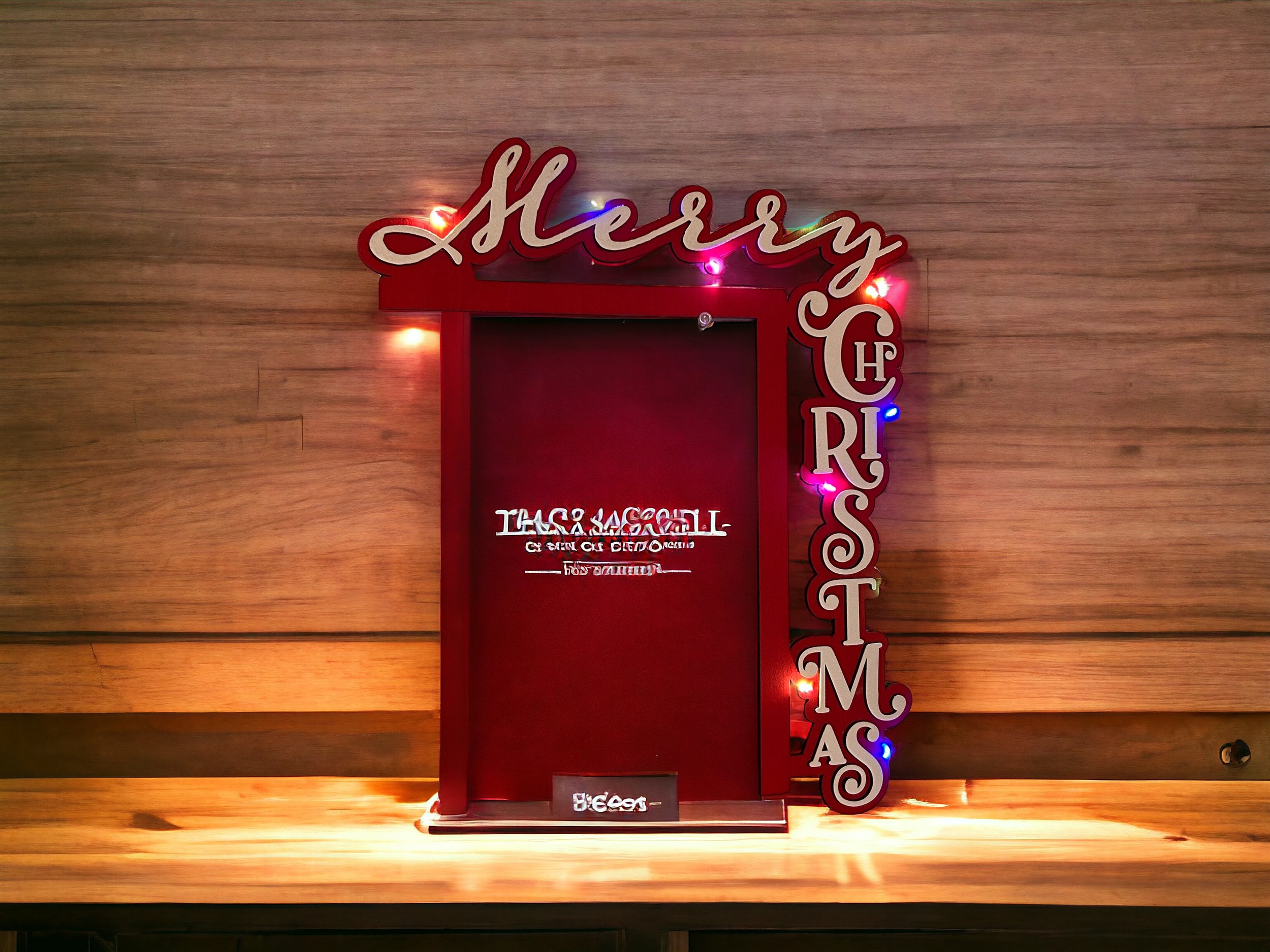 Lighted "Merry Christmas" Door Corner sitter