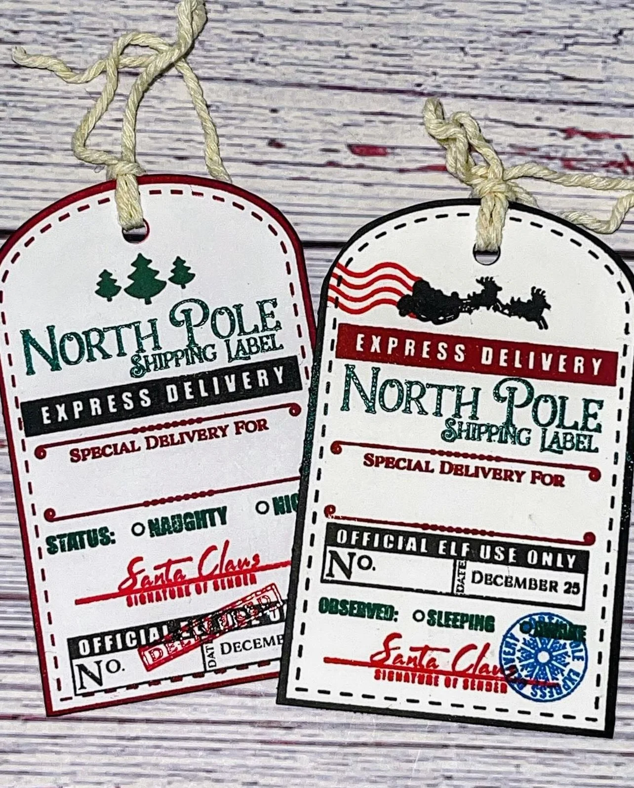 Unique Gift Tags: North Pole Express Delivery From Santa