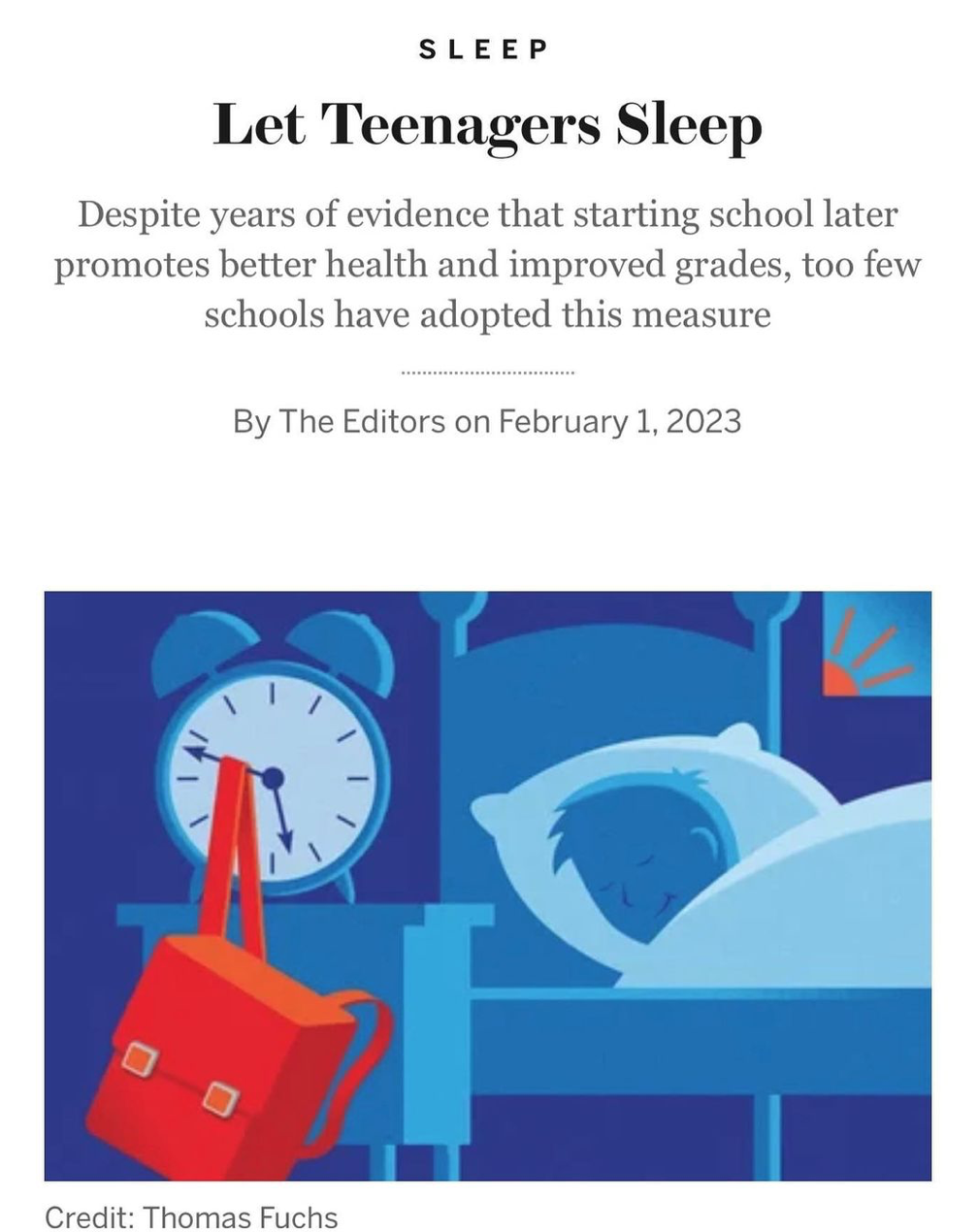 Let Teenagers Sleep