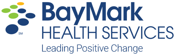 BayMark Health Services logo with tagline Leading Positive Change