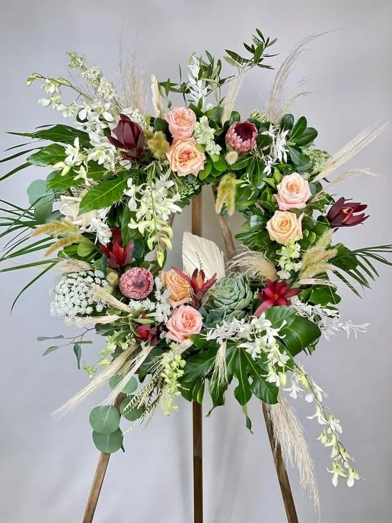 Fresh Floral Sympathy Wreath