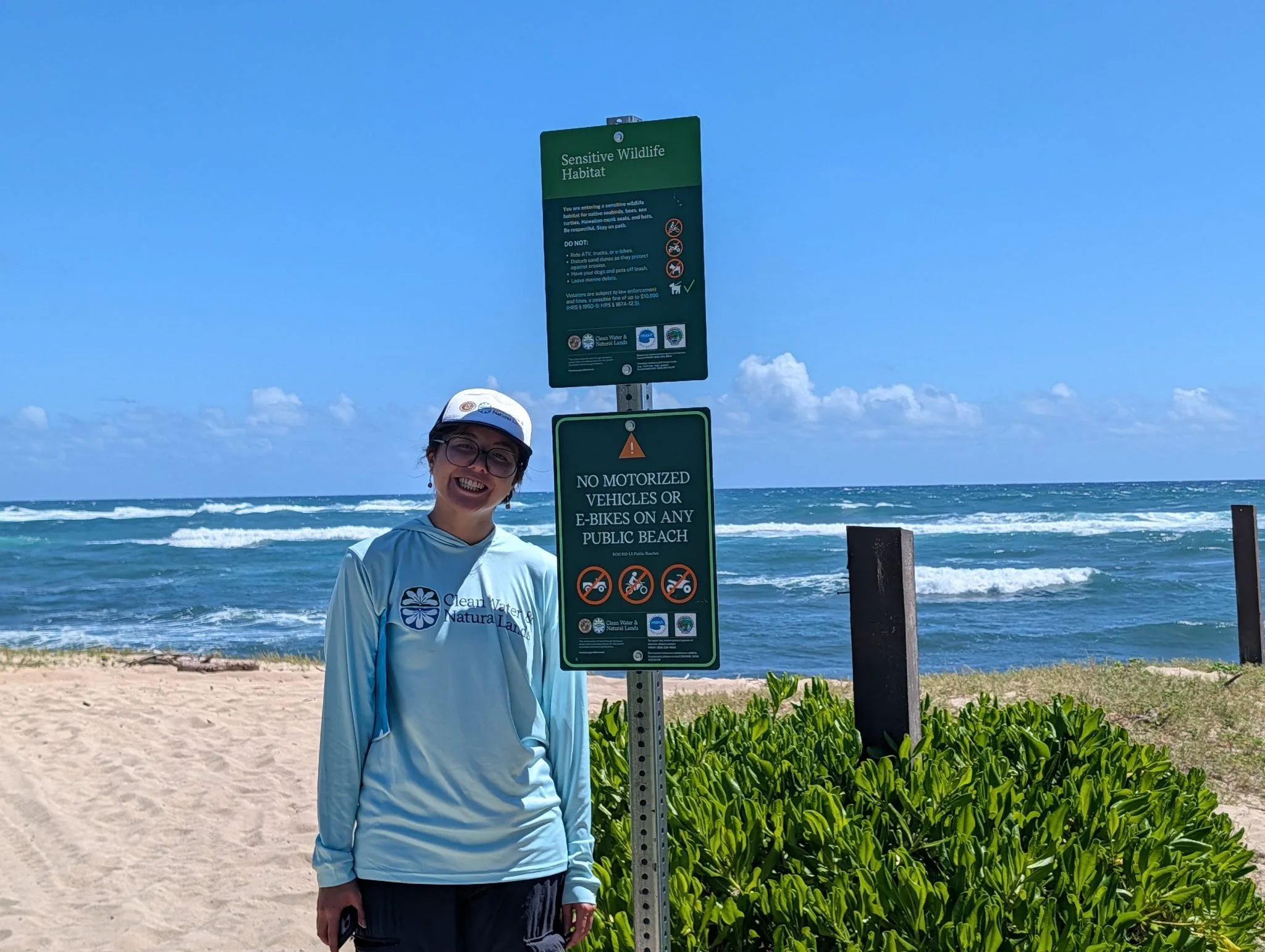 New conservation signage installed at Kahuku Golf Course to support native species protection