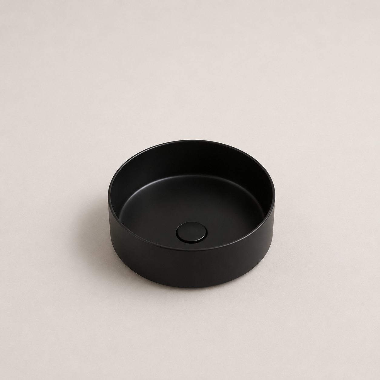 Modern Black Circular Basin