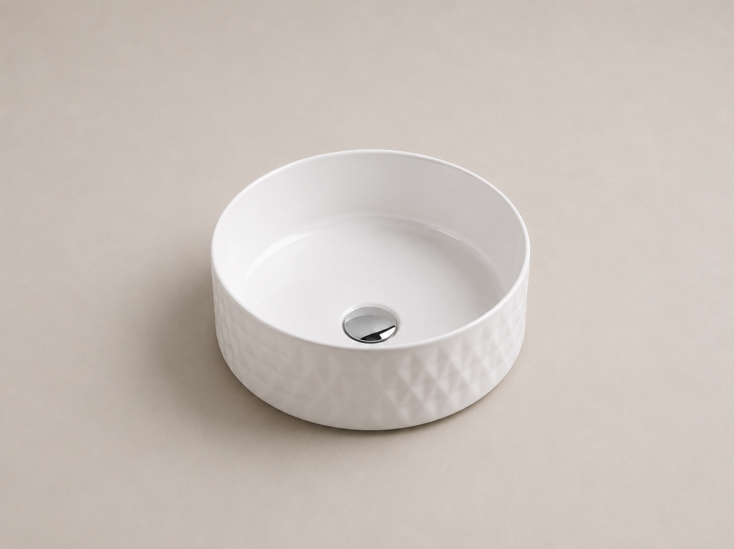 Diamond Texture White Basin