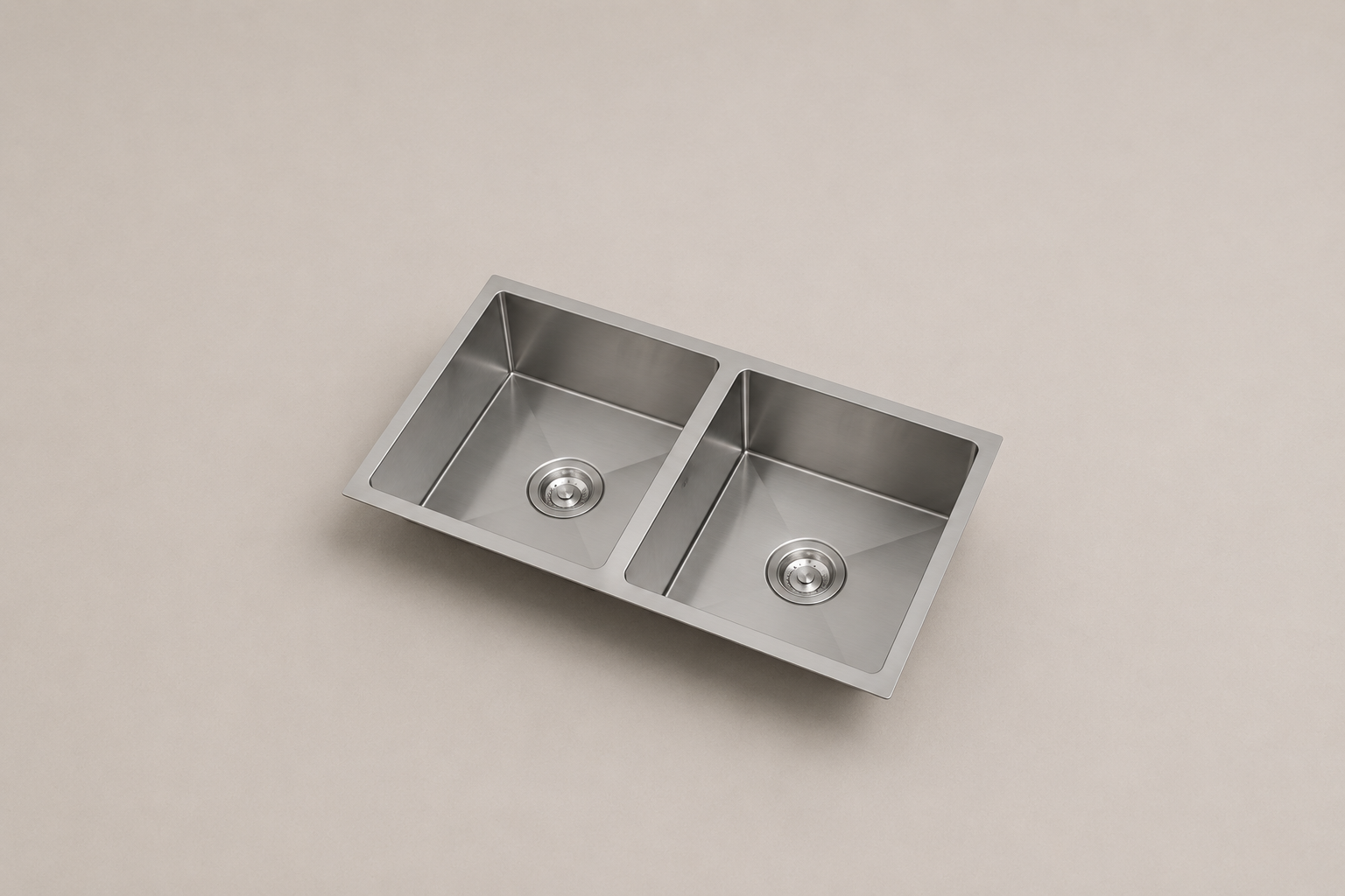 Brushed Nickel Dual Kitchen Sink