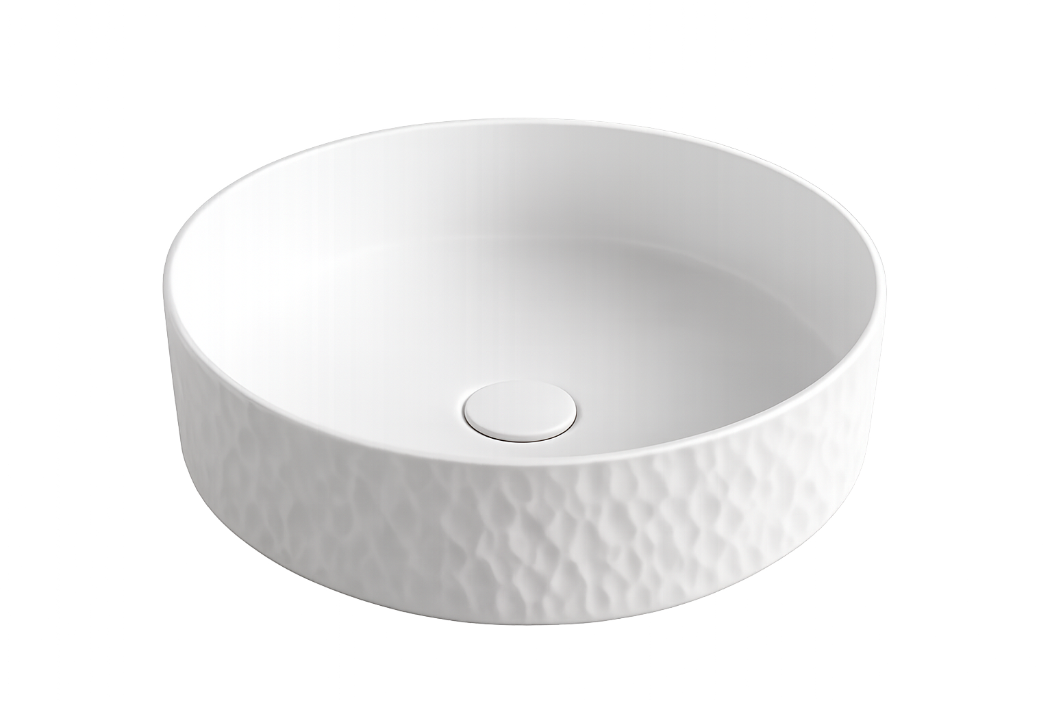 White Textured Basin