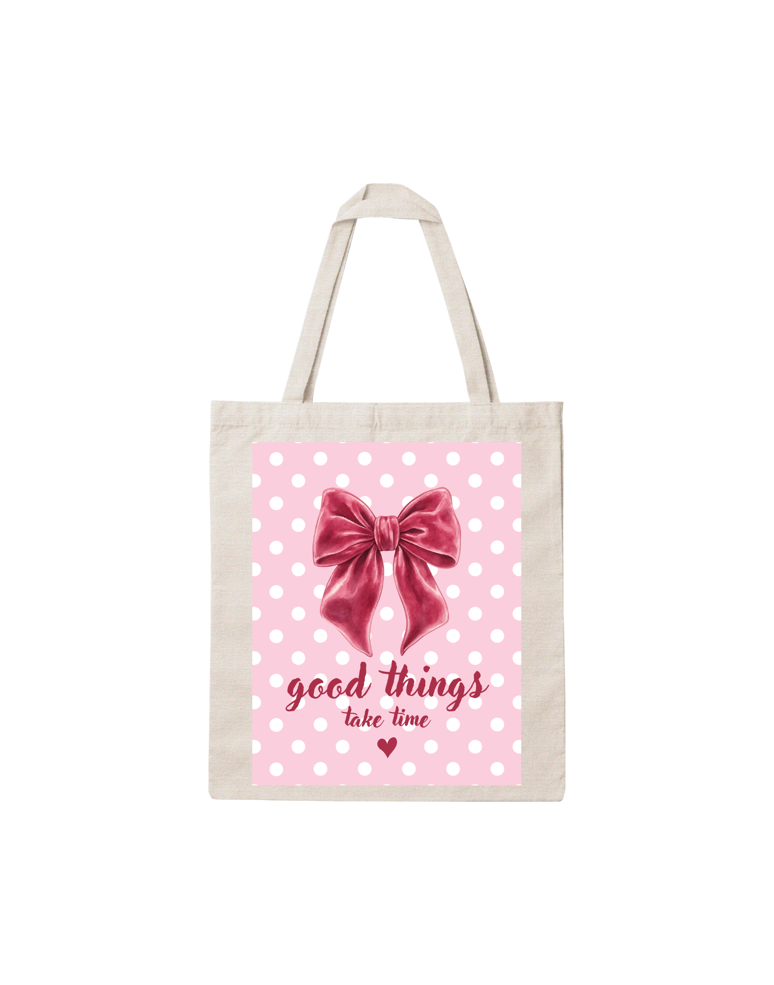 Good Things Take Time Polka Dots