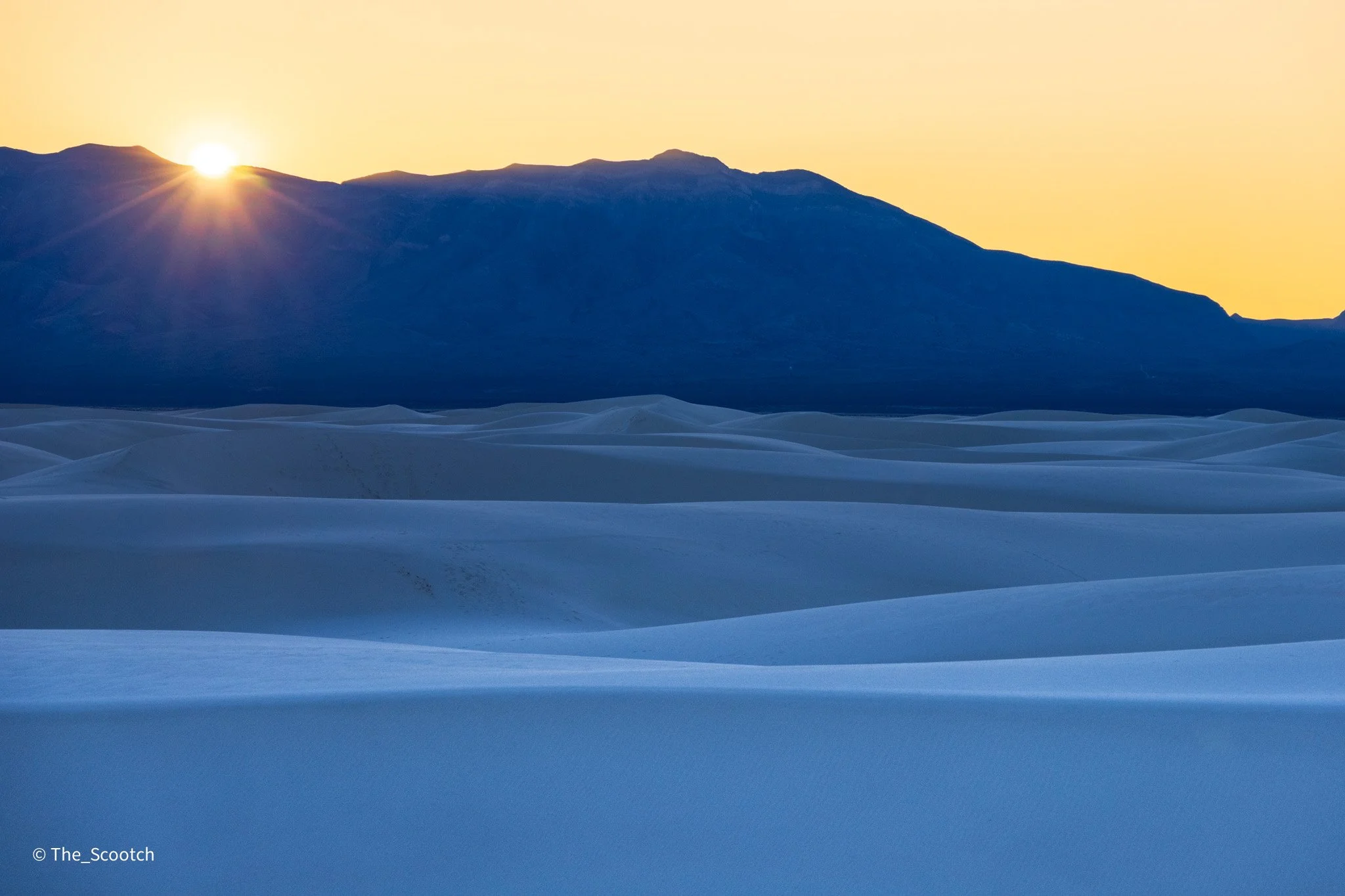 Sunset at White Sands National Park - 1