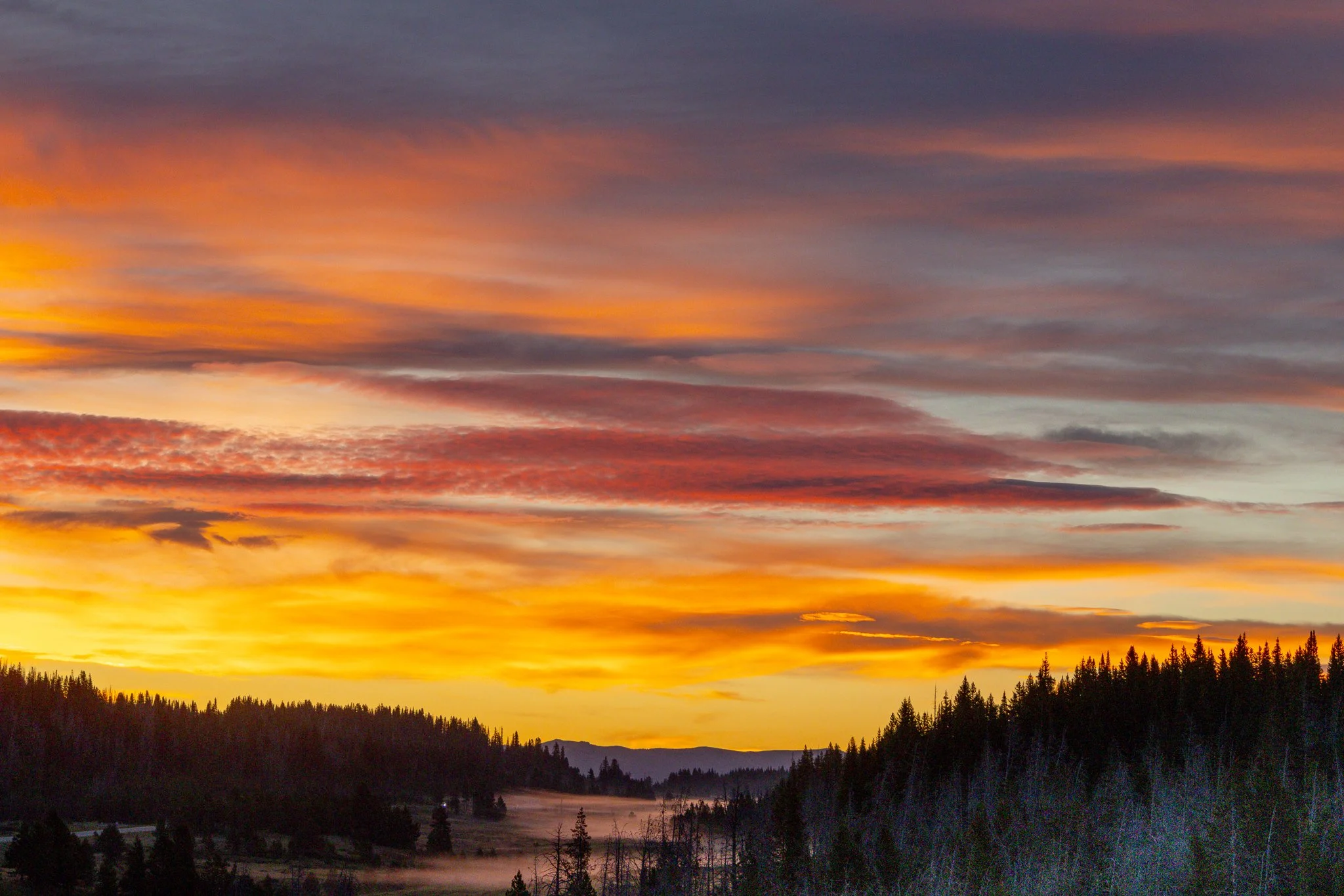 Sunrise near Steamboat Springs, CO