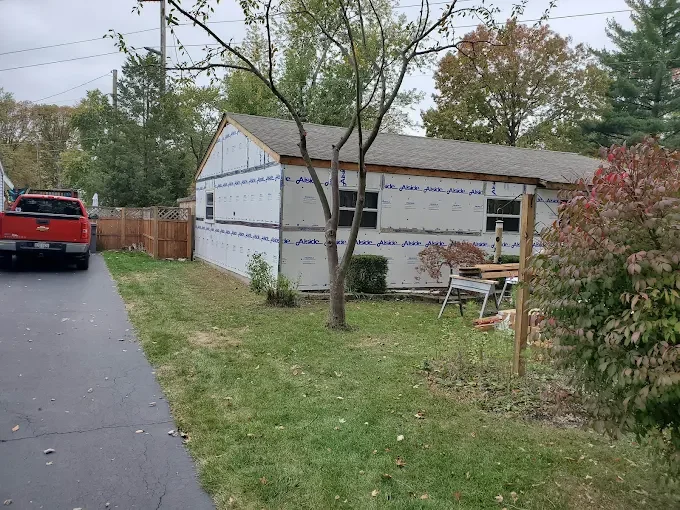 Siding replacement project showing progress. Great example of work that can be completed in Lansing, Grand Rapids, Ann Arbor, and Jackson service areas.
