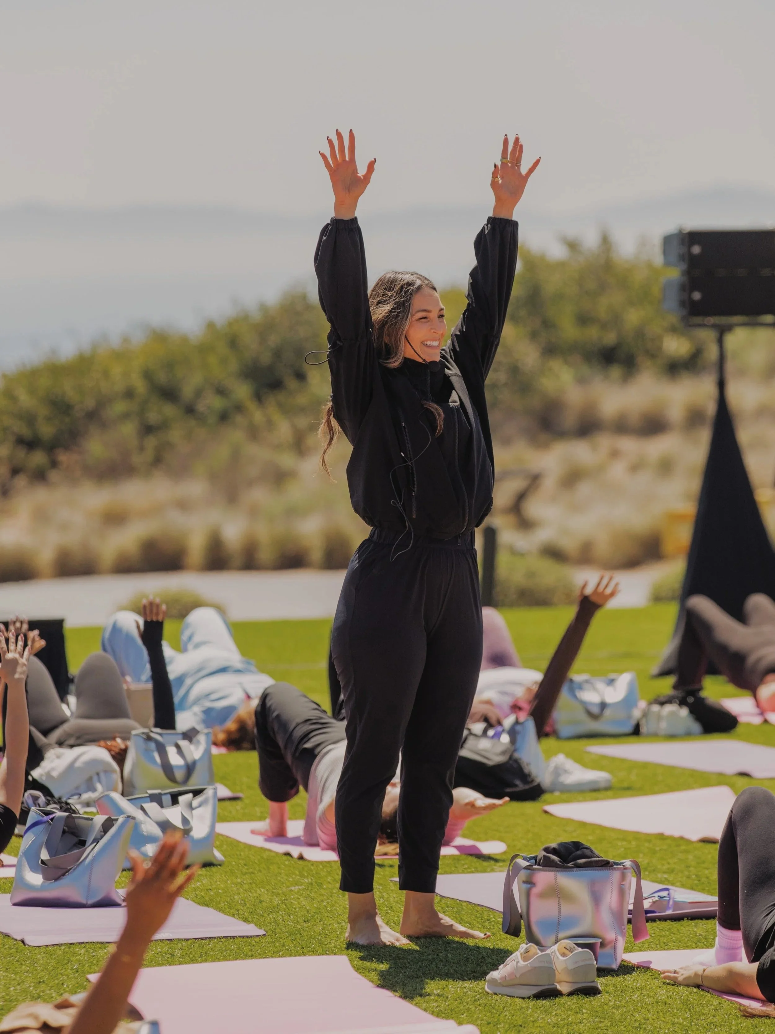 Rosie Acosta guiding breathing exercises to support stress management, mindfulness, emotional resilience, and nervous system regulation.