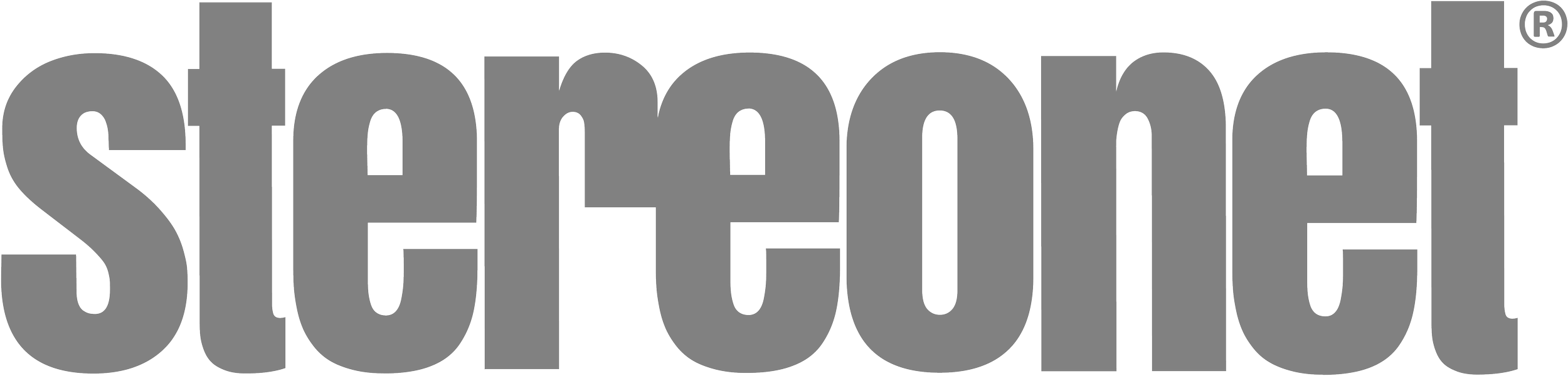 Das StereoNET-Logo in Grau.