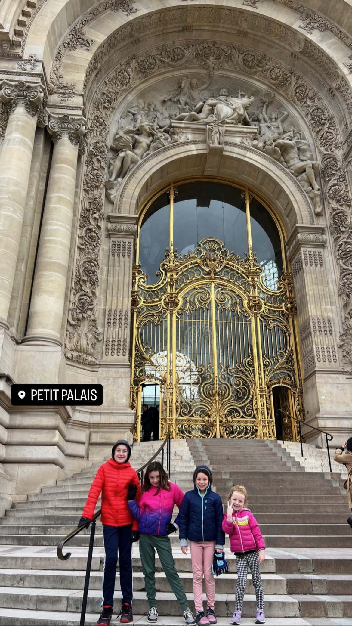 Our family outside the Petit Palais in Paris