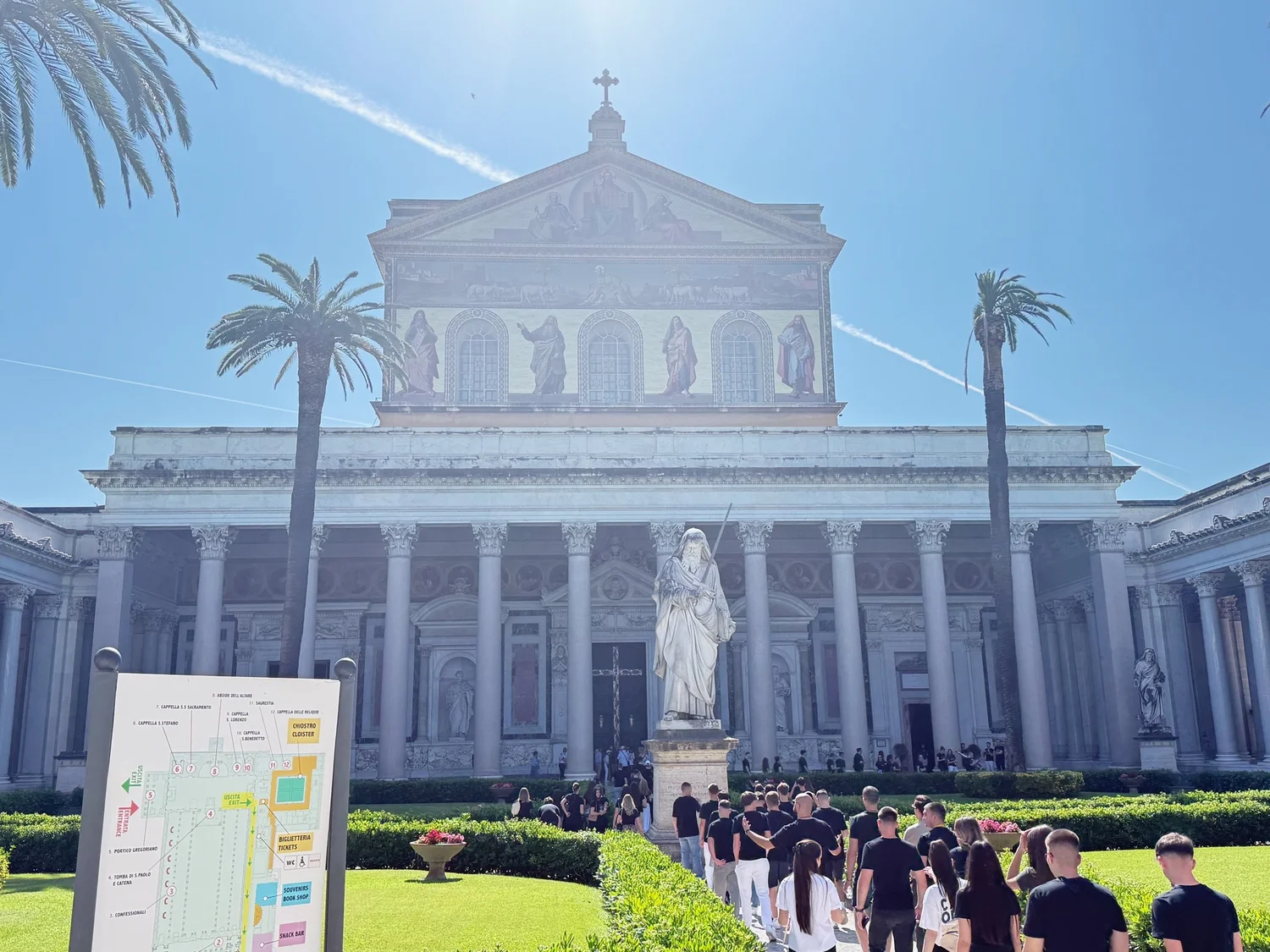 The Basilica of Saint Paul Outside the Walls during our Rome trip