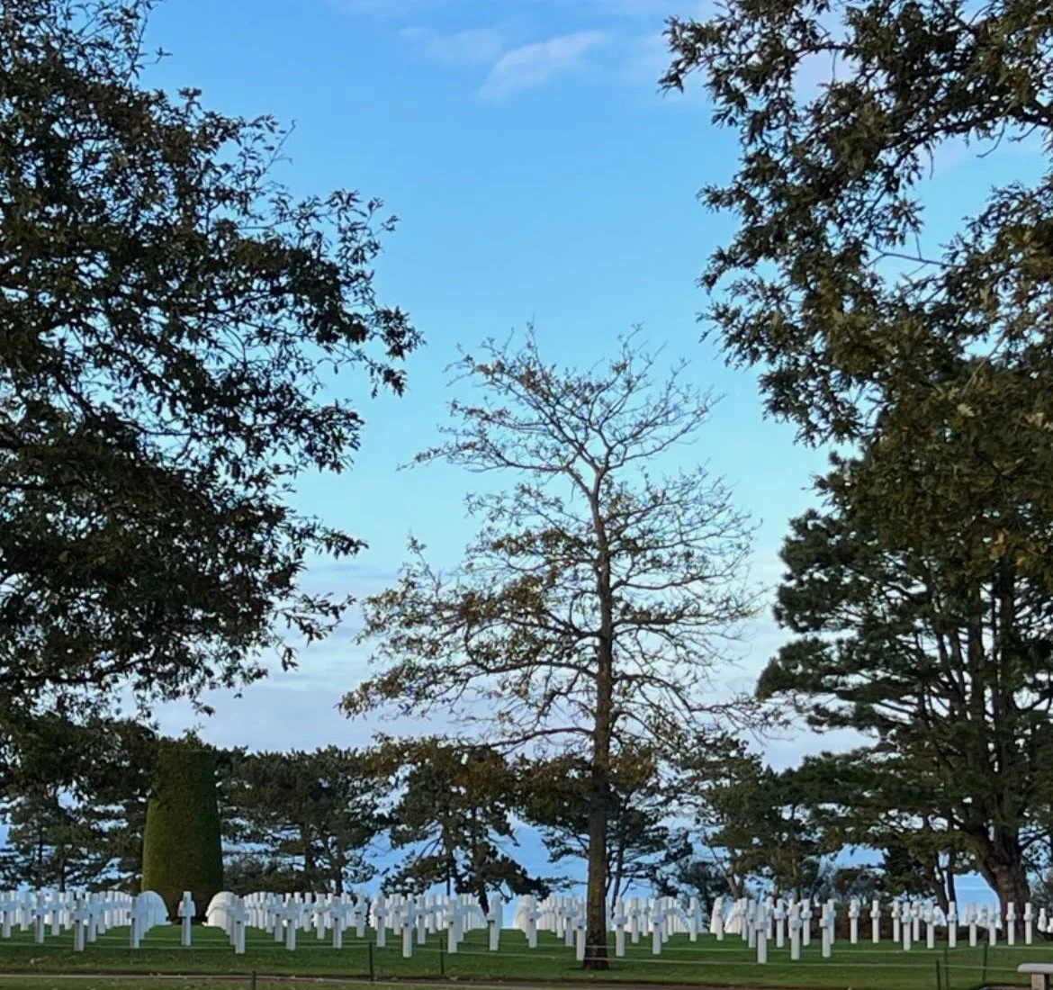 The Normandy American Cemetery during our France trip