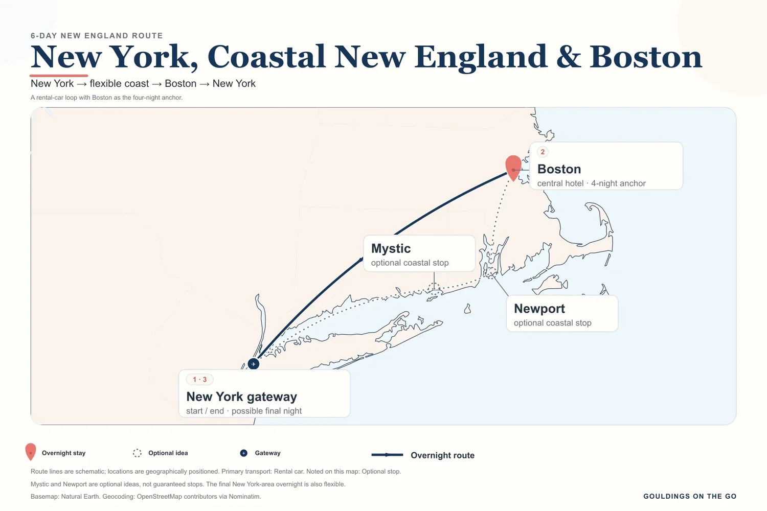 Six-day New England family road trip from New York to Boston and back