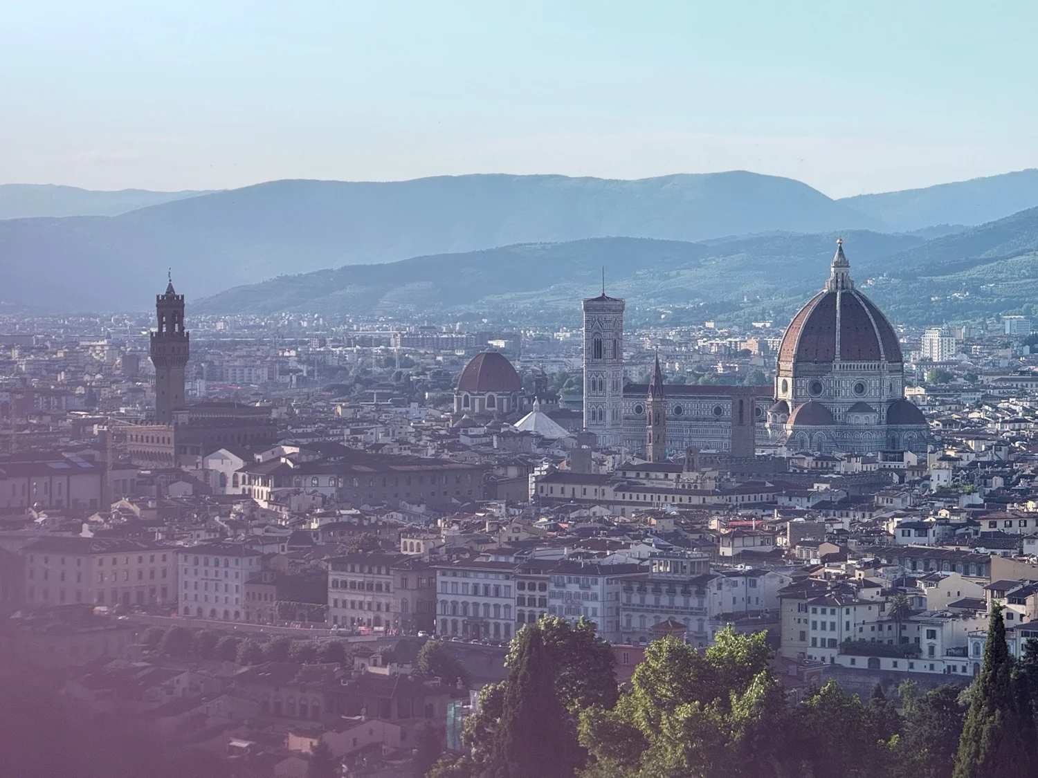 Florence skyline and the Duomo from our Italy trip