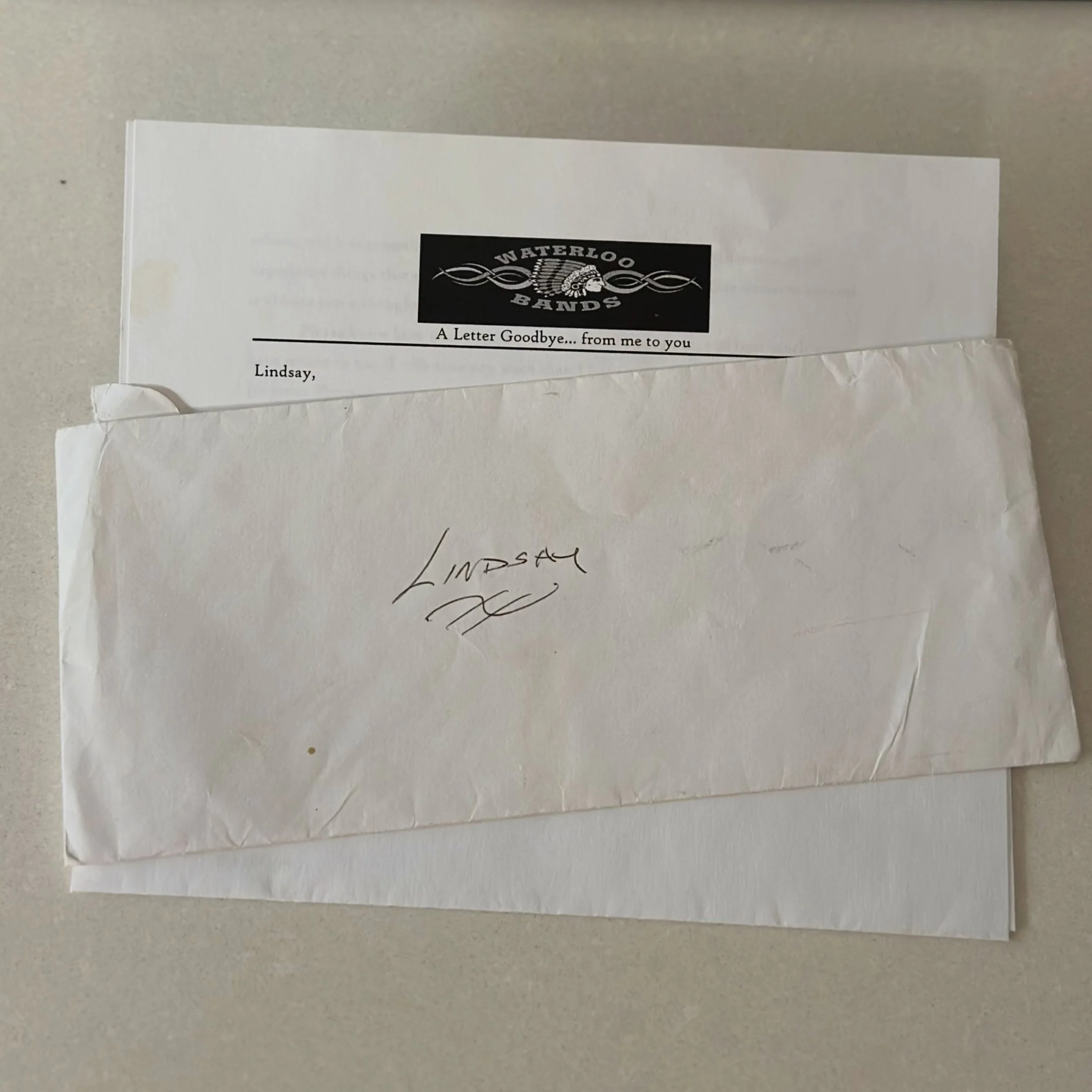 I&rsquo;ve had this letter since my last high school band concert in the spring of 2009. It&rsquo;s a letter from my high school band director, Mr. Humphrey (or just &ldquo;H&rdquo; to his students). I&rsquo;ve carried it with me ever since: through 