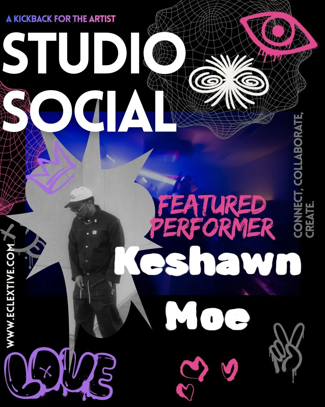 🚨Another creative. Another perspective. Another reason to pull up: Keshawn Moe 🚨

Keshawn Moe @keshawnmoe_ is joining us for Studio Social! 👀

We&rsquo;re bringing together artists of ALL kinds for a creative kickback where you can get out, meet s