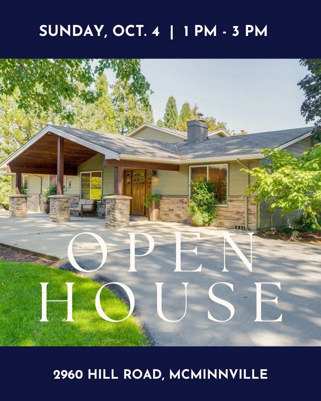 OPEN HOUSE 🏡 SUNDAY 10/4 1-3 🏡 UPDATED RANCH ON 5.24 ACRES - CLOSE TO TOWN!
📍2960 Hill Road, McMinnville, OR 97128

Updated ranch home on 5.24 level acres, offering a wonderful blend of comfortable living, flexible spaces and room to enjoy the out