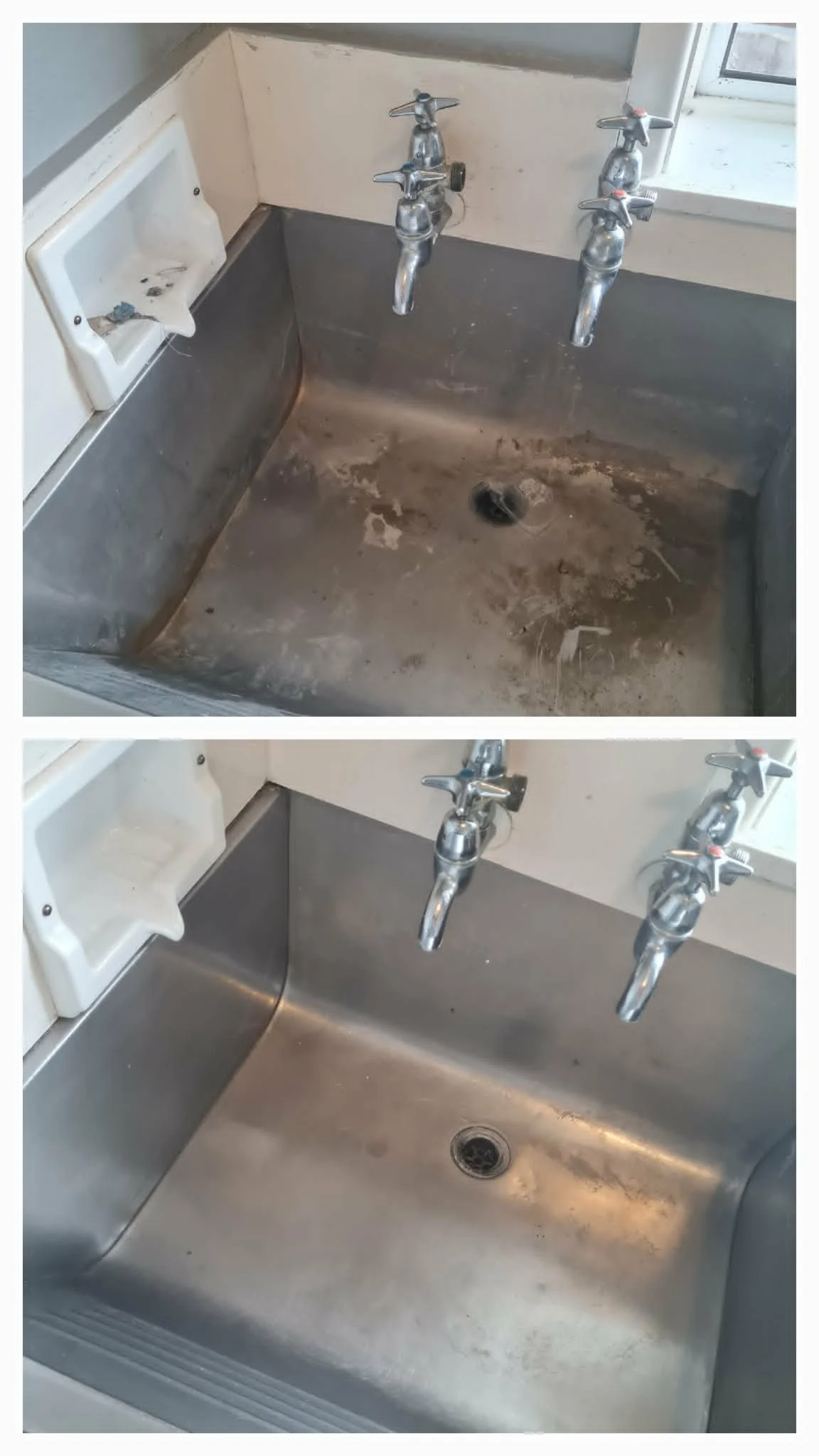 professionally cleaned before and after wash tub.jpg