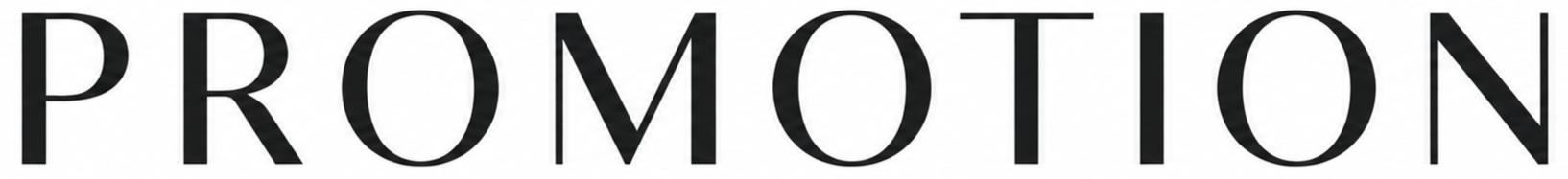 The word "PROMOTION" in large black letters on a white background.
