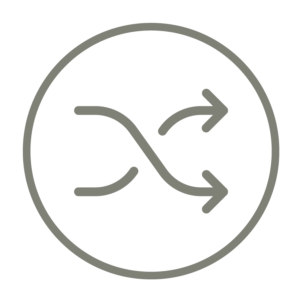 Hire Equipment Machine Western Australia South West WA - A circular icon with two curved arrows in the shape of an infinity symbol, one pointing to the right and the other to the left.