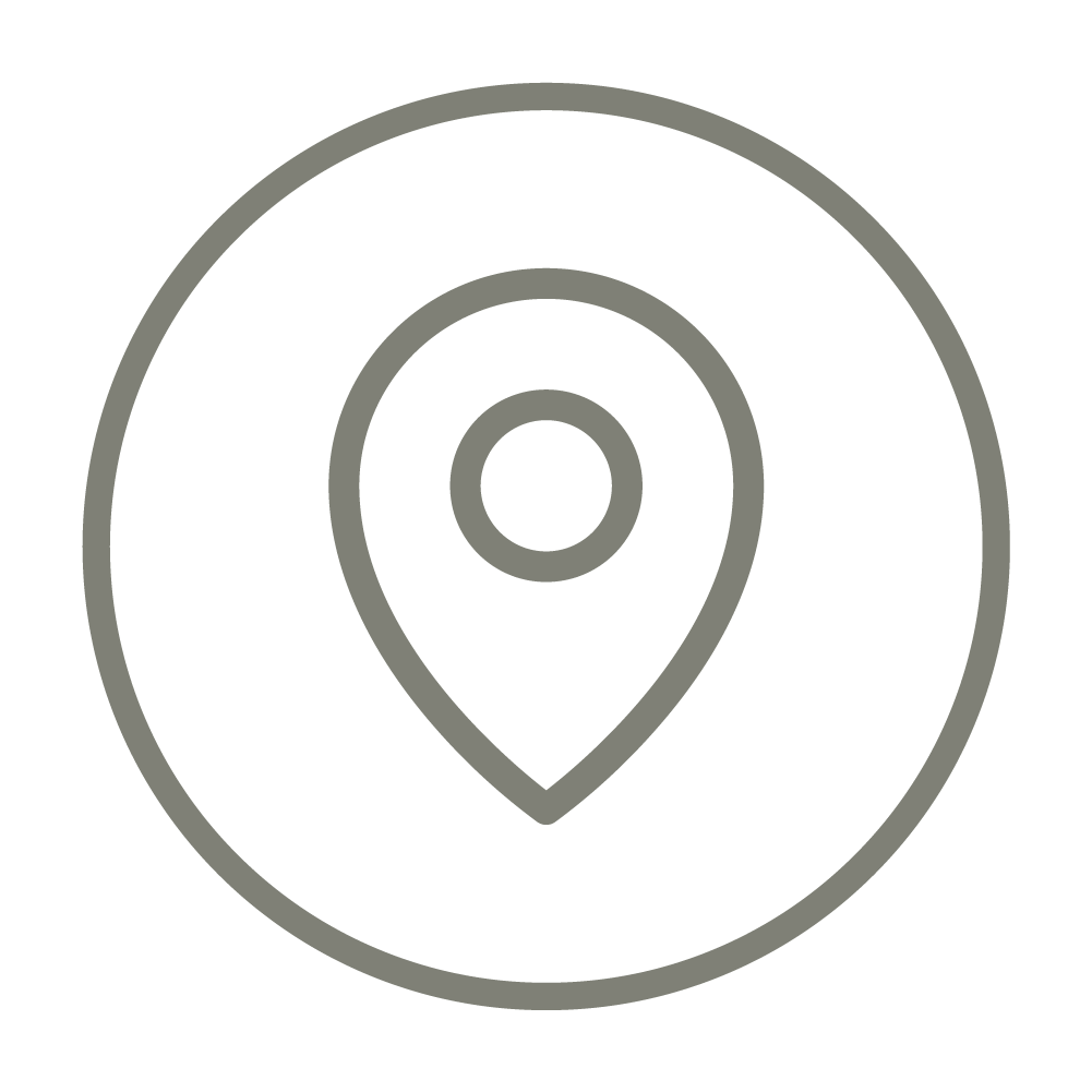 Hire Equipment Machine Western Australia South West WA - Icon of a map pin inside a circle, representing location or map marker.