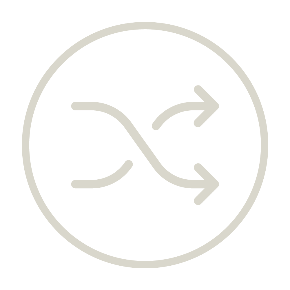 Hire Equipment Machine Western Australia South West WA - Diagram of exchange or flow with two arrows pointing in opposite directions inside a circle.