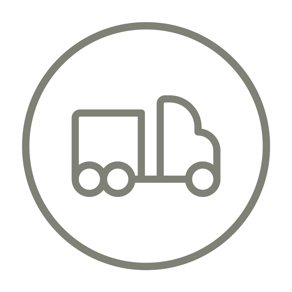Hire Equipment Machine Western Australia South West WA - Icon of a semi-truck inside a circle