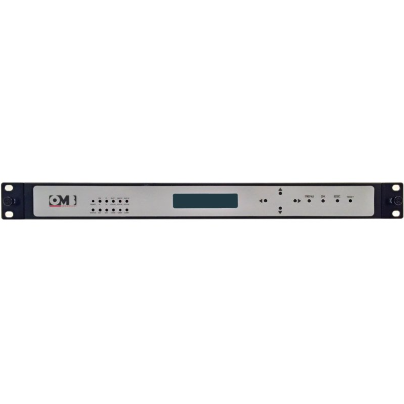A professional audio rack-mounted device with a small digital display and control buttons, likely used for sound mixing or audio processing.