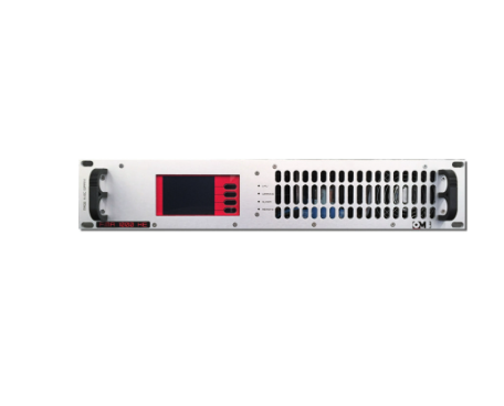 A 2U rack-mounted server or network equipment with a digital display, control buttons, and ventilation holes.