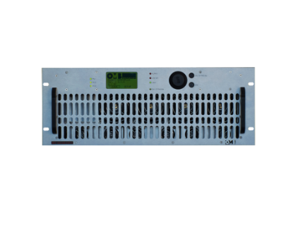 Rack-mounted audio or signal processing equipment with a digital display, multiple ventilation slots, and control knobs.