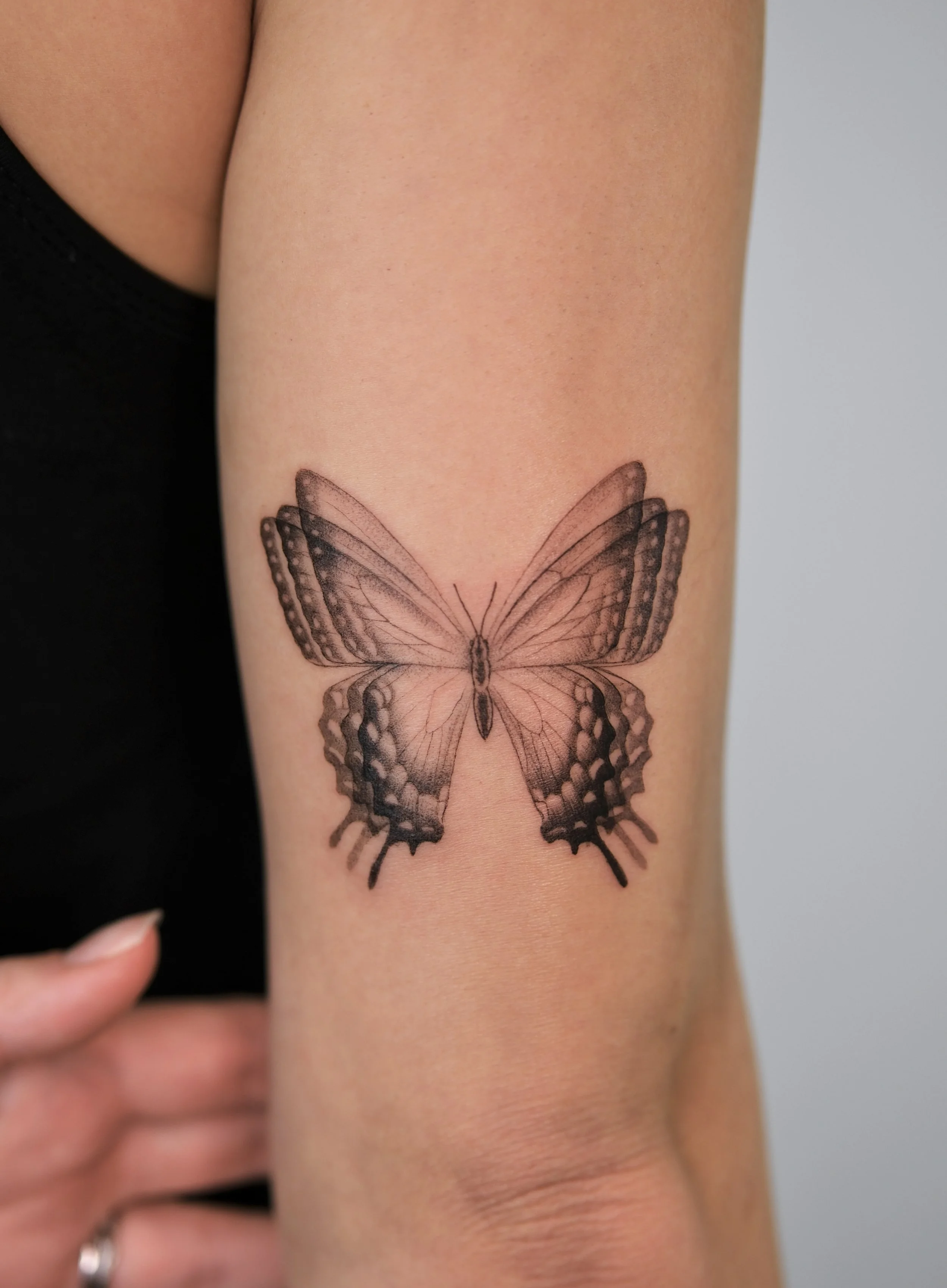 Custom "fluttering" butterfly