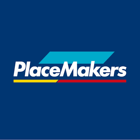 PlaceMakers logo with blue background and yellow, red, and white accents.
